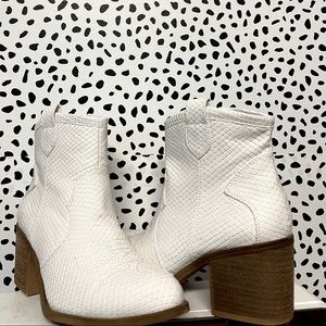 White booties from Dirty Laundry. Never worn bought for $80